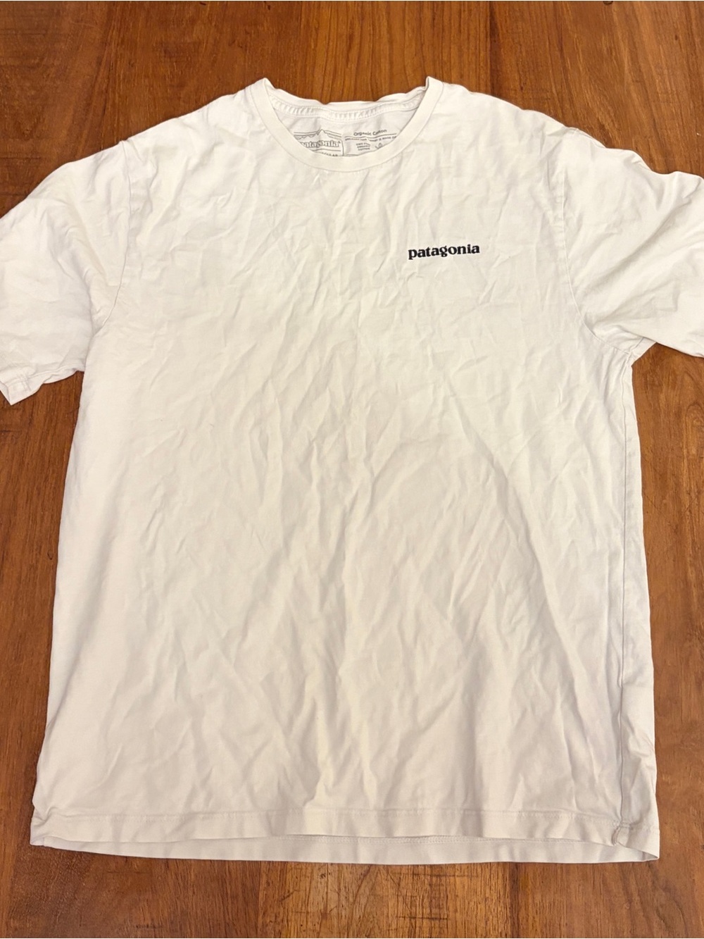 Patagonia Men’s White Short Sleeve Logo Tee